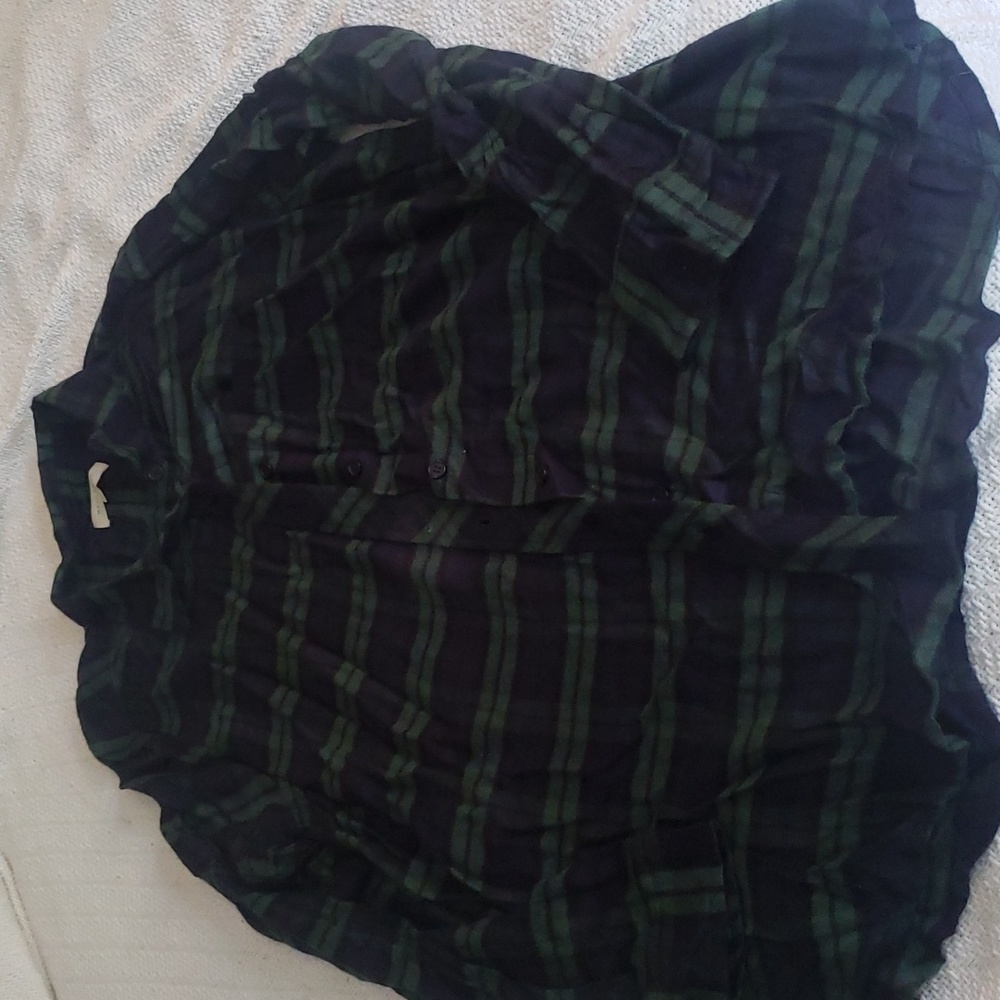 Melloday Navy/Hunter Green Super Soft Flannel. Size L
